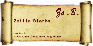 Zsilla Bianka névjegykártya